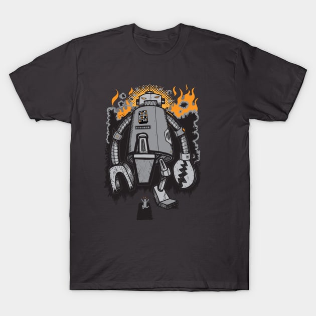 Robot Attack T-Shirt by wotto